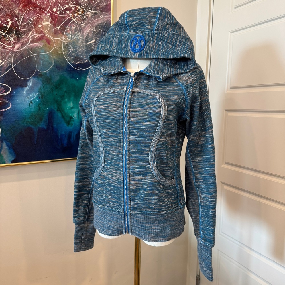 Lululemon Scuba Hoodie Full Zip We Are From Space Fleece Size 8 Thumbholes Y2K